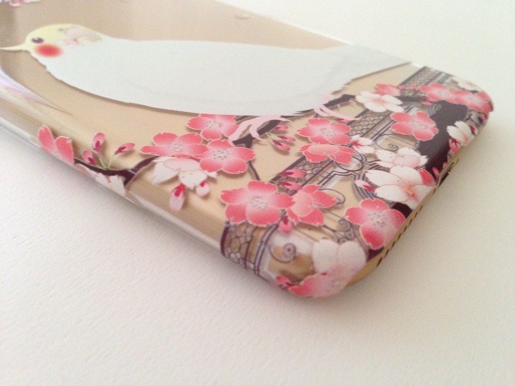 【iPhone7 / 8】オカメインコ クリアケース【花桜】