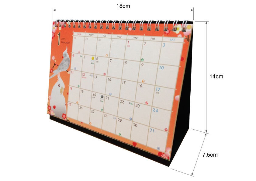 2015年オカメインコカレンダー