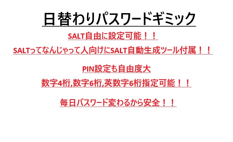 日替わりで変わるパスワードギミック