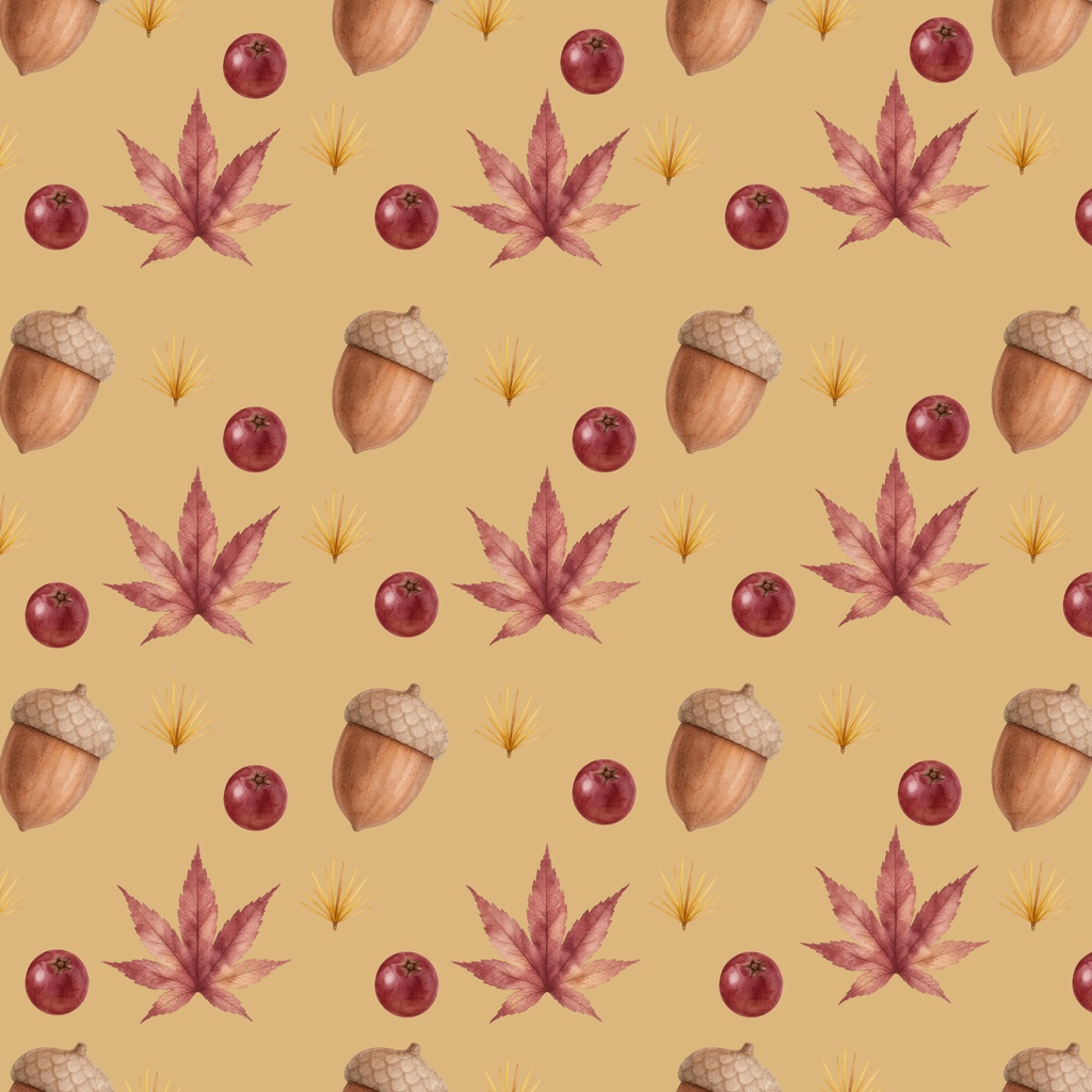 晩秋 / 大人可愛いくすみカラー素材 / Late Autumn / Chic and muted color design assets