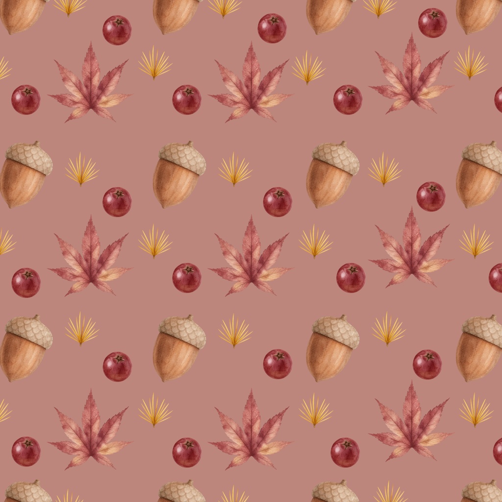晩秋 / 大人可愛いくすみカラー素材 / Late Autumn / Chic and muted color design assets