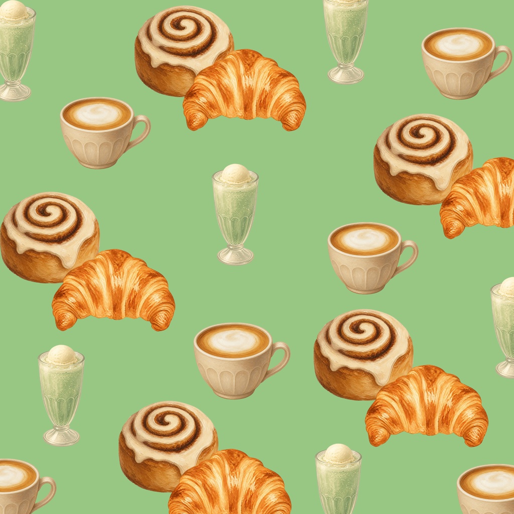 カフェ / 大人可愛いくすみカラー素材 / Cafe / Chic and muted color design assets