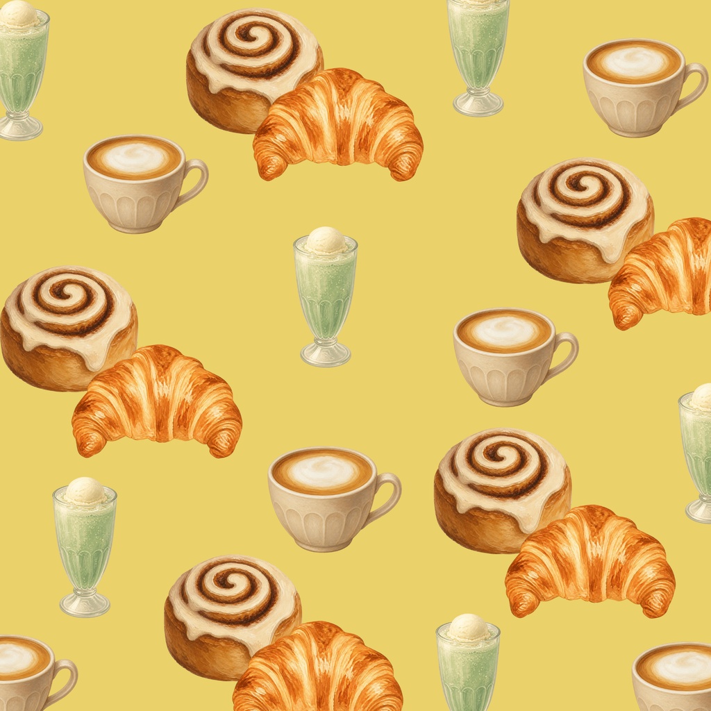カフェ / 大人可愛いくすみカラー素材 / Cafe / Chic and muted color design assets