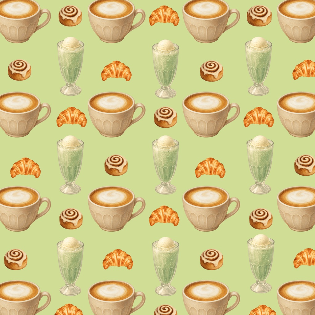 カフェ / 大人可愛いくすみカラー素材 / Cafe / Chic and muted color design assets
