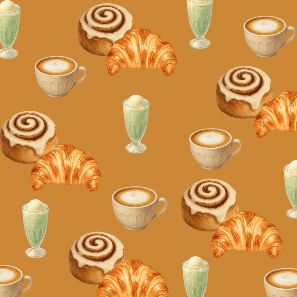 カフェ / 大人可愛いくすみカラー素材 / Cafe / Chic and muted color design assets