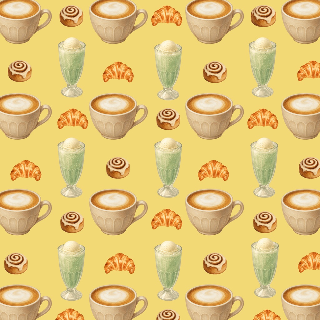 カフェ / 大人可愛いくすみカラー素材 / Cafe / Chic and muted color design assets