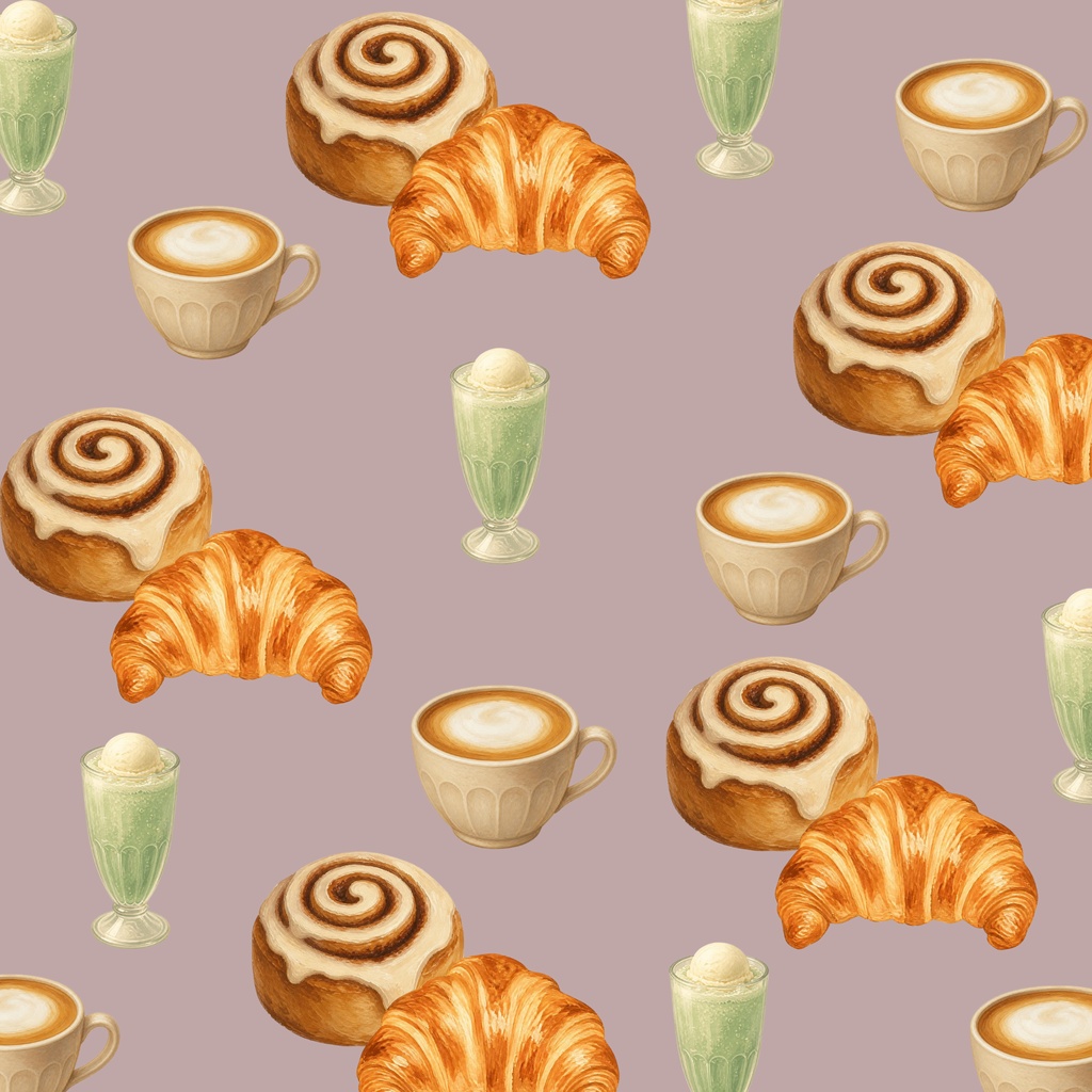 カフェ / 大人可愛いくすみカラー素材 / Cafe / Chic and muted color design assets