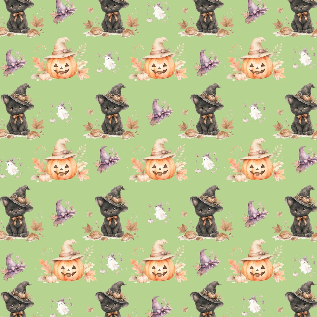 ハロウィン / 大人可愛い水彩デジタルペーパー / 2種3色・6枚セット / Halloween Digital Paper