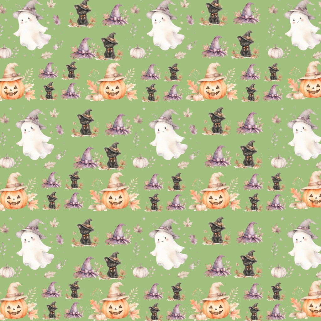 ハロウィン / 大人可愛い水彩デジタルペーパー / 2種3色・6枚セット / Halloween Digital Paper