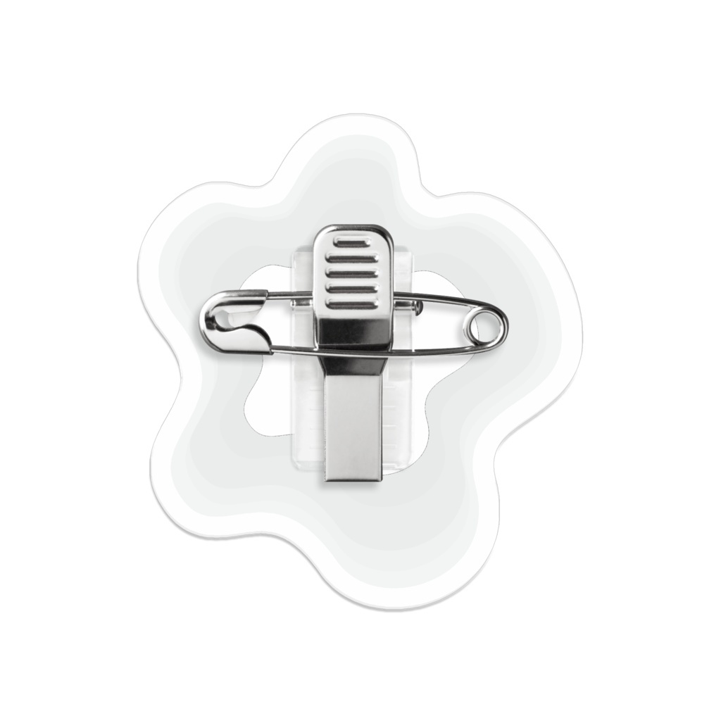 la force white acrylic badge