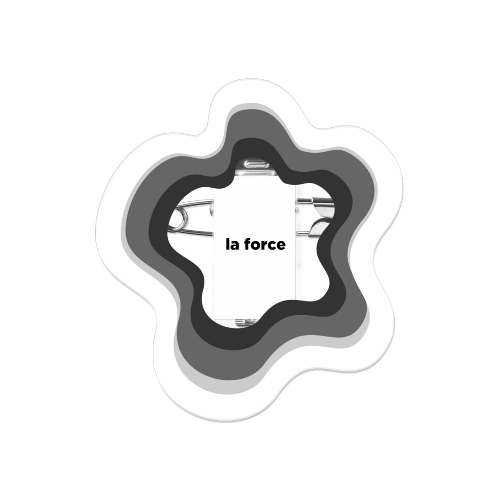 la force white acrylic badge