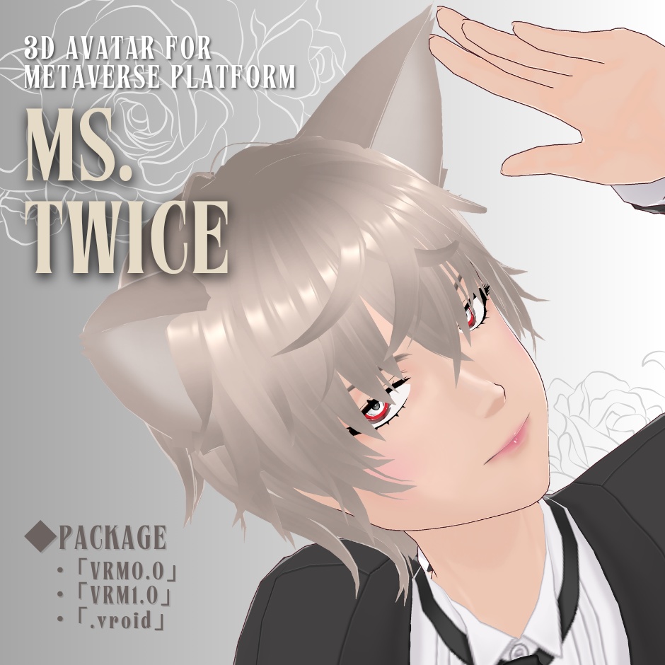 【3D Avatar】女性3Dアバター「Ms.TWICE」【VRM, VRoidデータ同梱】