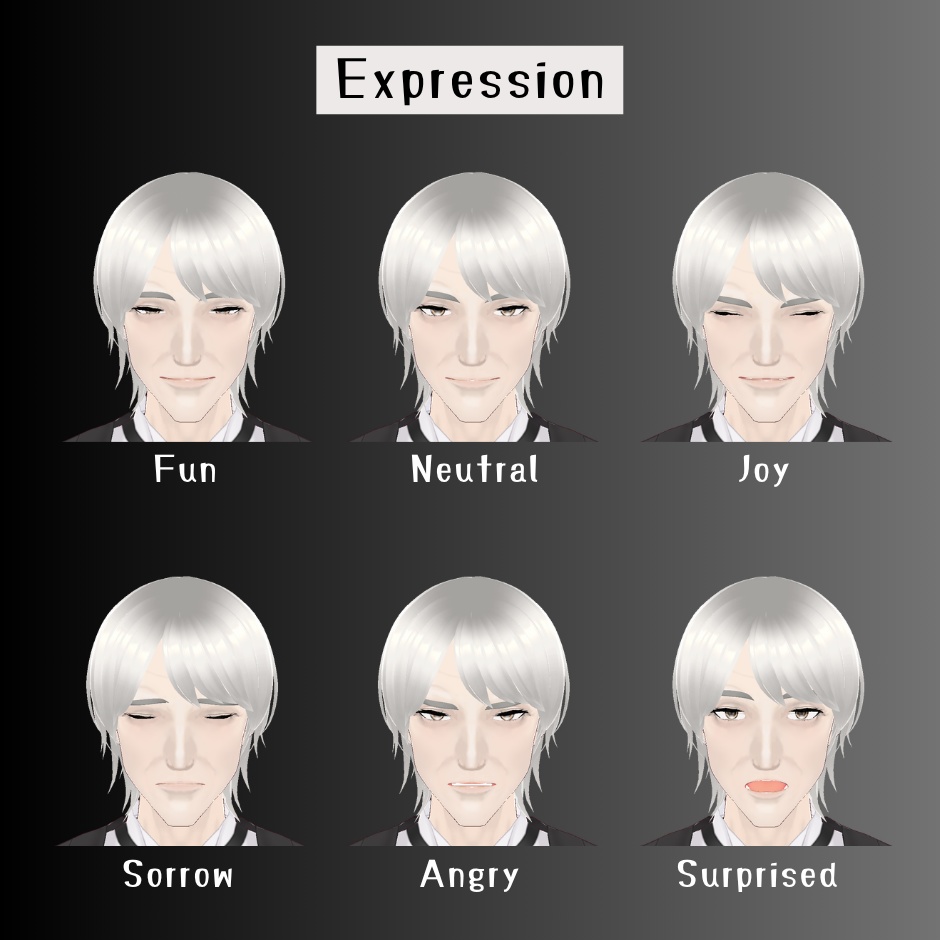【3D Avatar】執事男性3Dアバター「Mr.Tres」【VRM, VRoidデータ同梱】