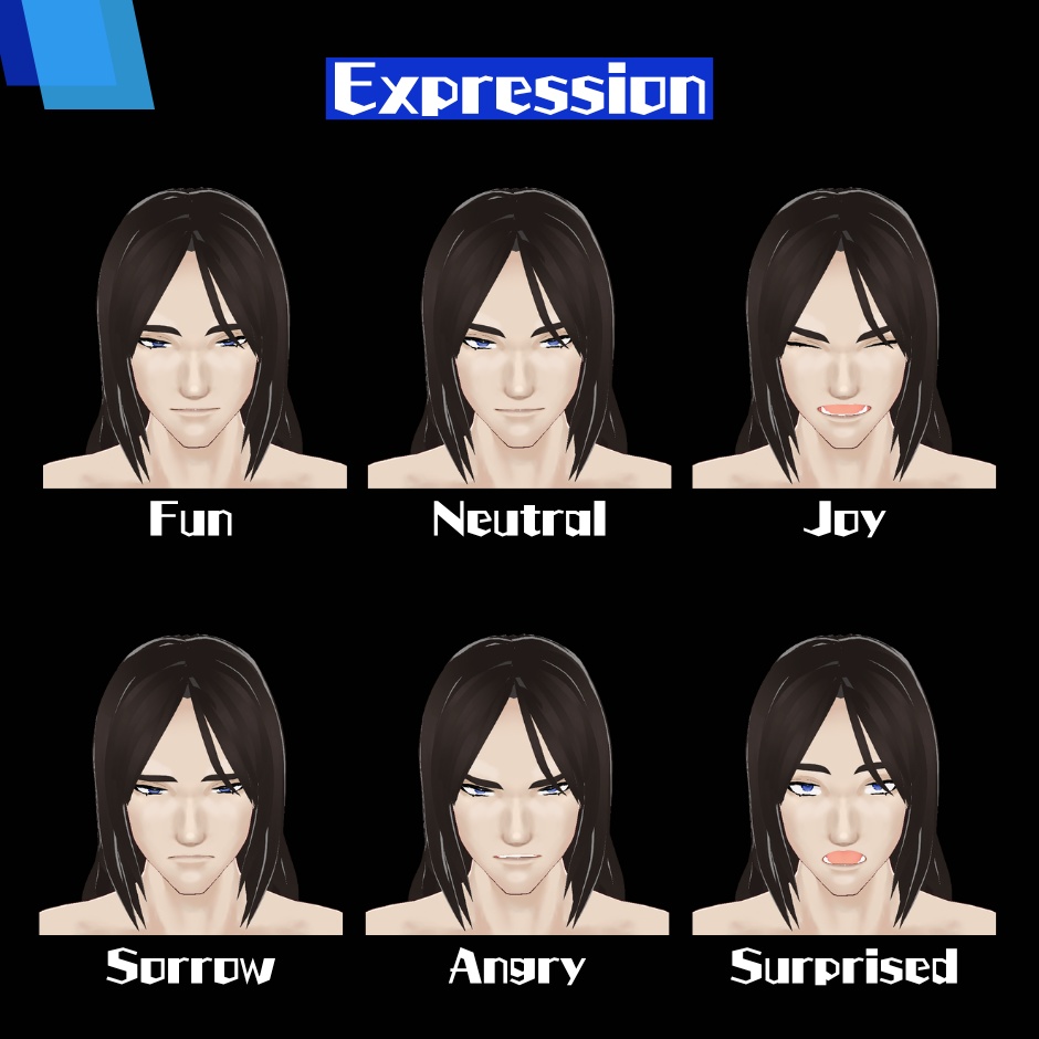 【3D Avatar】ロン毛男性レスラー 3Dアバター「Take Five」【VRM, VRoidデータ同梱】