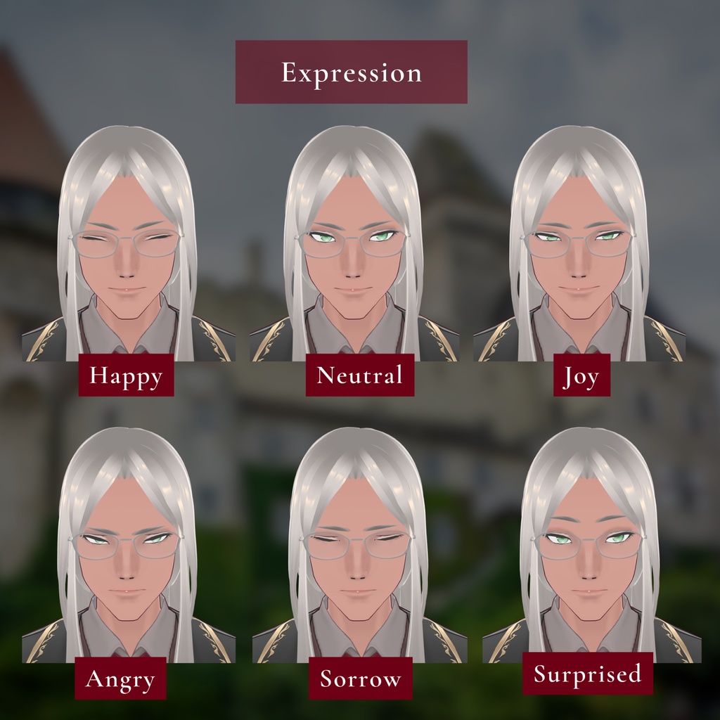 【3D Avatar】Strategist Hutchinson【VRM, VRoidデータ同梱】