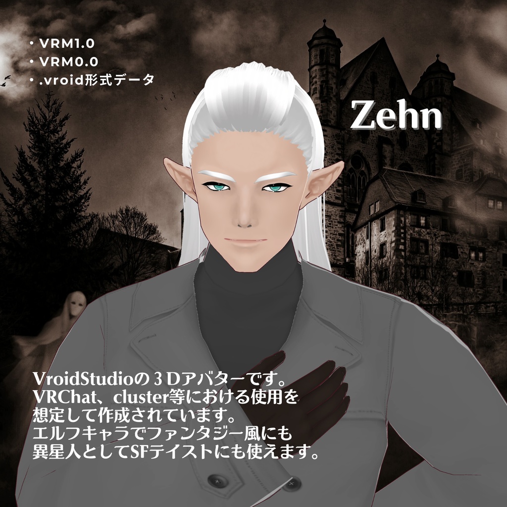 【3D Avatar】Zehn【VRM, VRoidデータ同梱】
