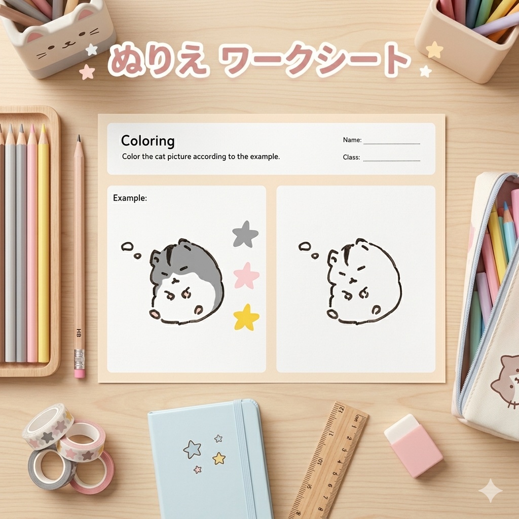 【ぬり絵】もっちり可愛いハムスター!全年齢対象のほっこり癒やしワークシート