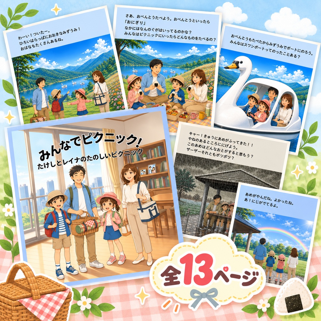 【絵本】家族ピクニック物語（日本語版）