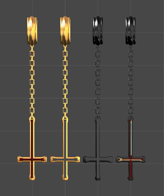 Inverted Cross Earring