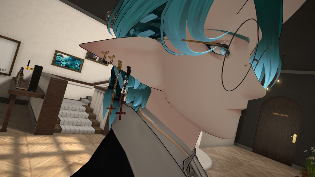 Inverted Cross Earring