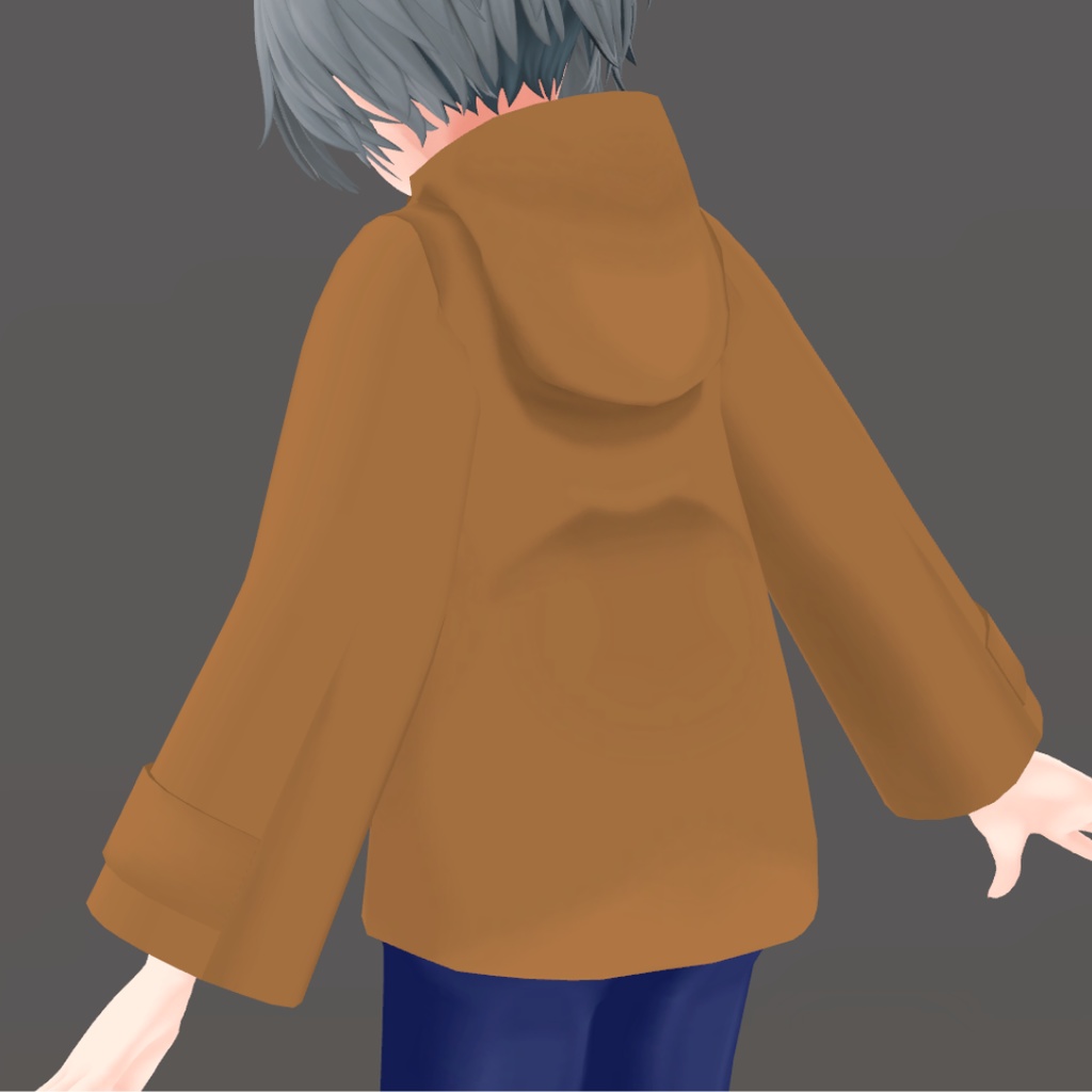 【ハオラン想定】ダッフルコート&ジーンズコーデセット衣装【キャメル|グレー|紺|黒】