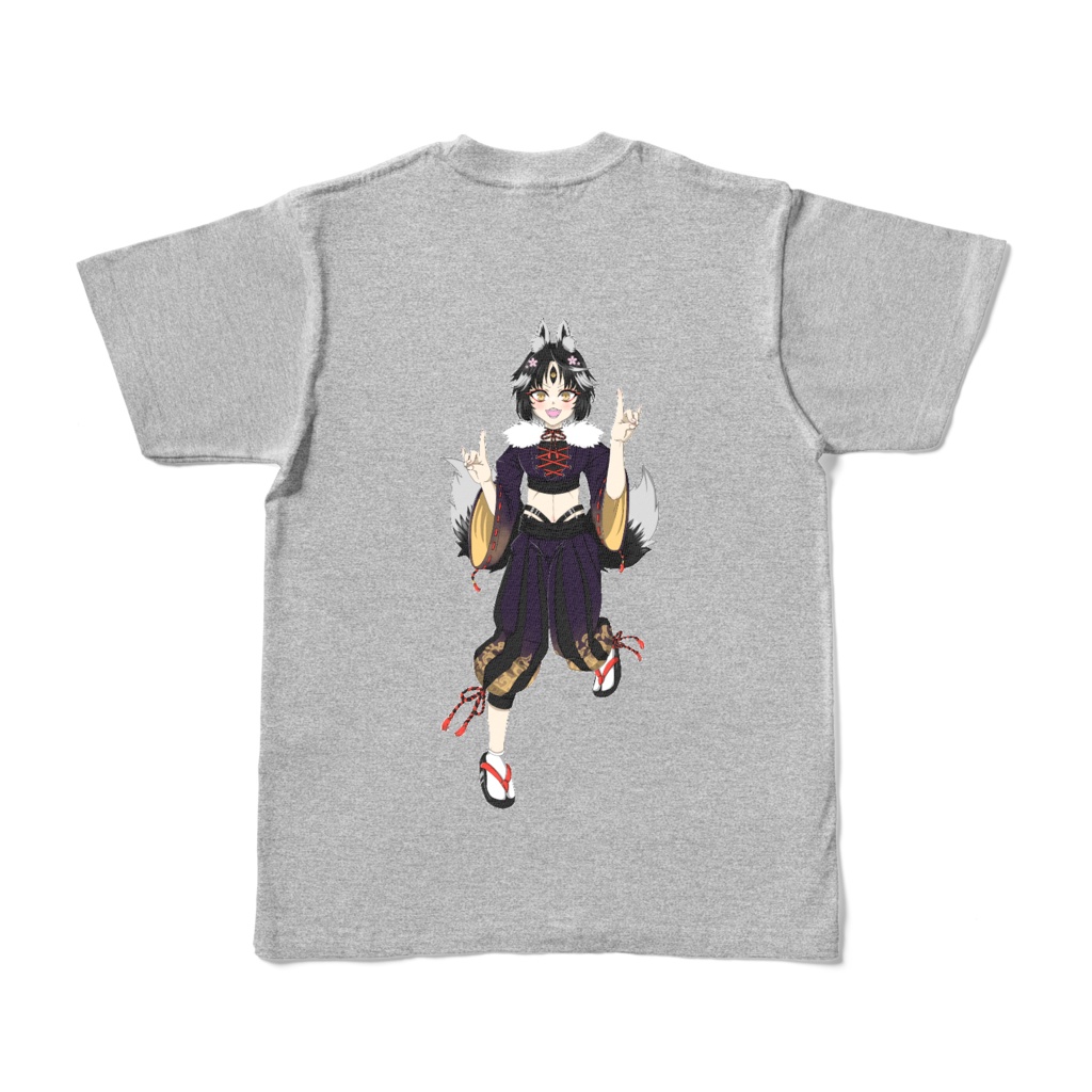 琥珀のバックプリントTシャツ