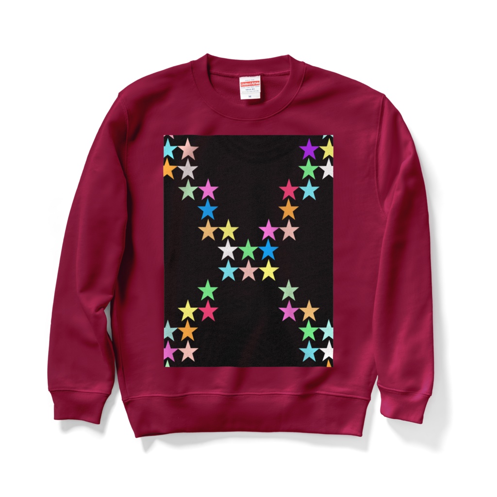 スウェット - M - バーガンディ~星の交差