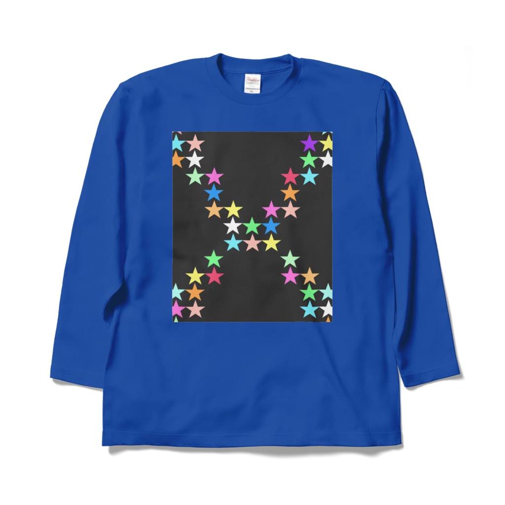 ロングスリーブTシャツ - XL - ロイヤルブルー～星の交差