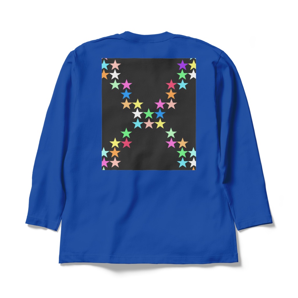 ロングスリーブTシャツ - XL - ロイヤルブルー~星の交差