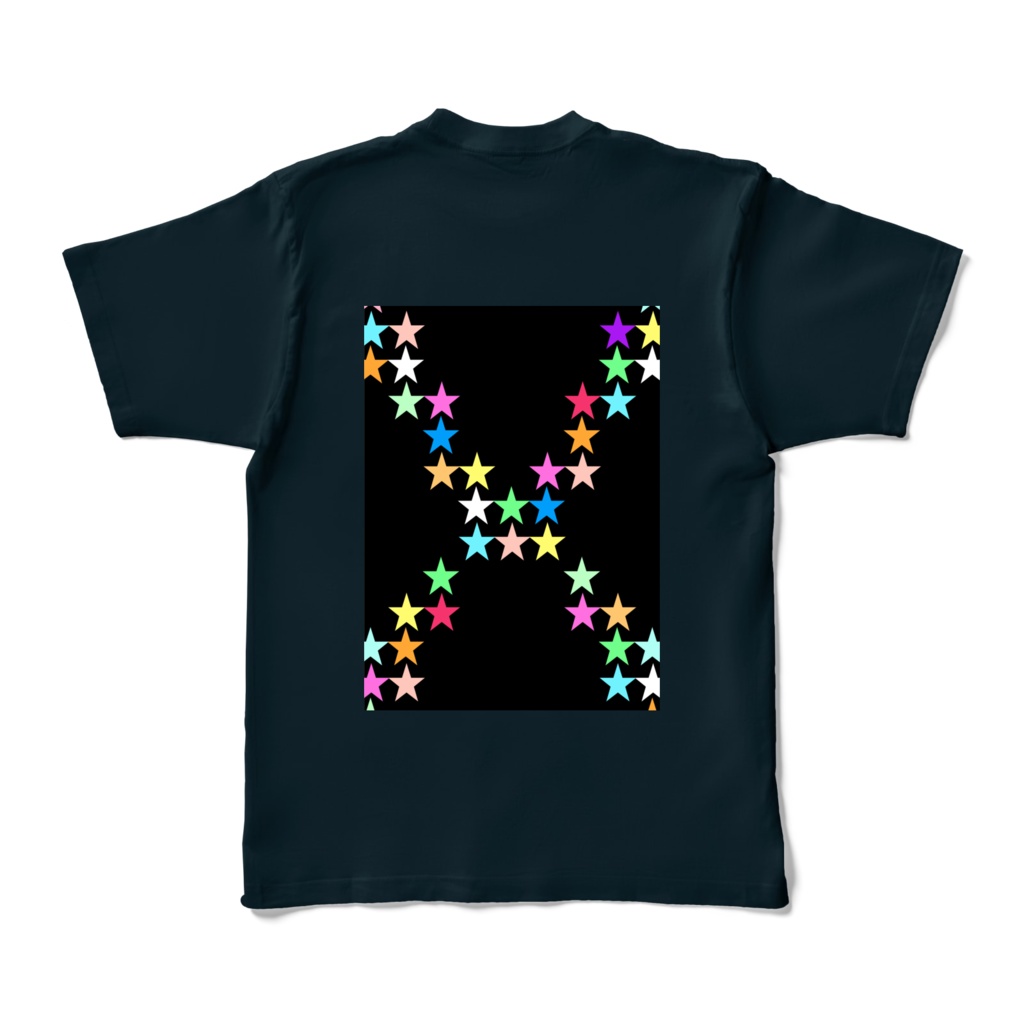 カラーTシャツ - XL - ネイビー~星の交差
