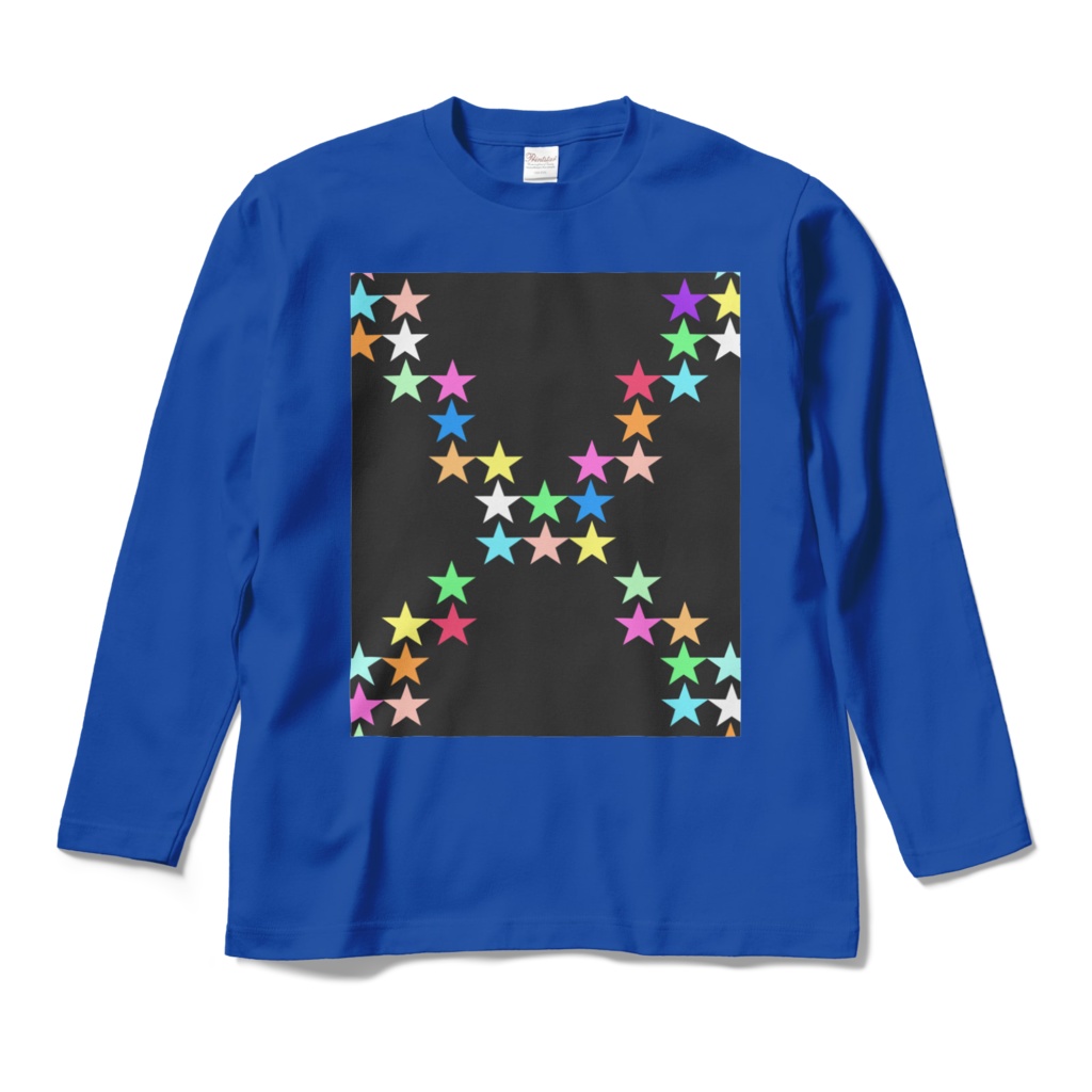 ロングスリーブTシャツ - M - ロイヤルブルー~星の交差