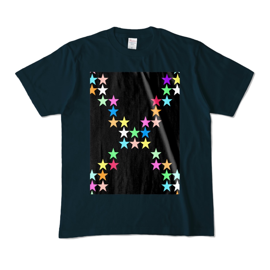 カラーTシャツ - M - ネイビー～星の交差