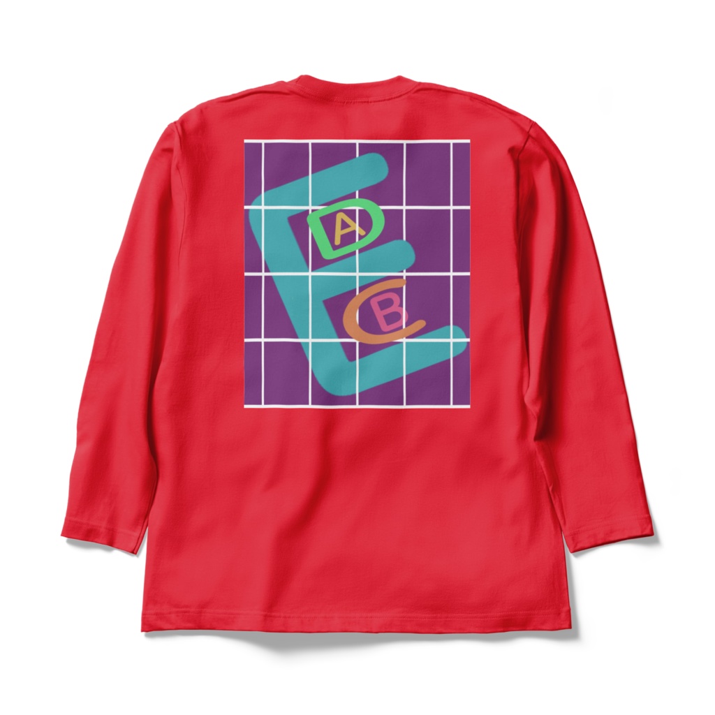 ロングスリーブTシャツ - XL - レッド~アルファベット