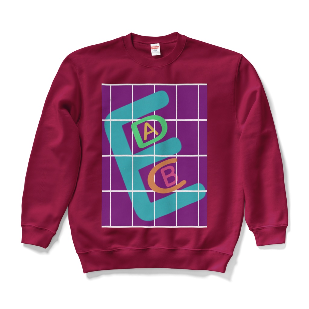 スウェット - L - バーガンディ~アルファベット