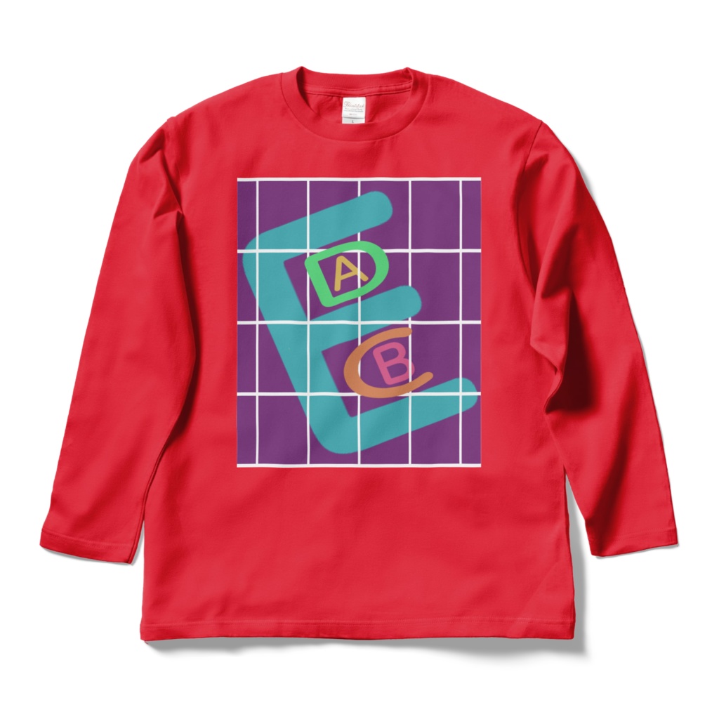 ロングスリーブTシャツ - L - レッド~アルファベット