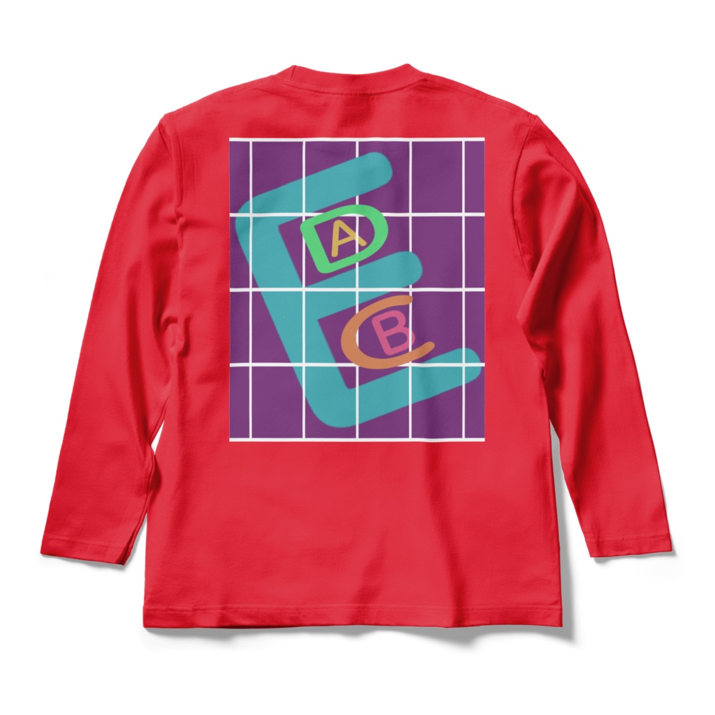 ロングスリーブTシャツ - M - レッド~アルファベット