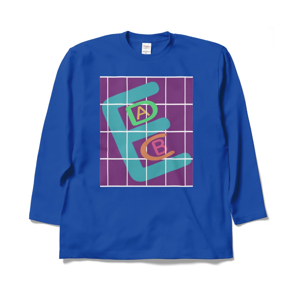 ロングスリーブTシャツ - XL - ロイヤルブルー~アルファベット