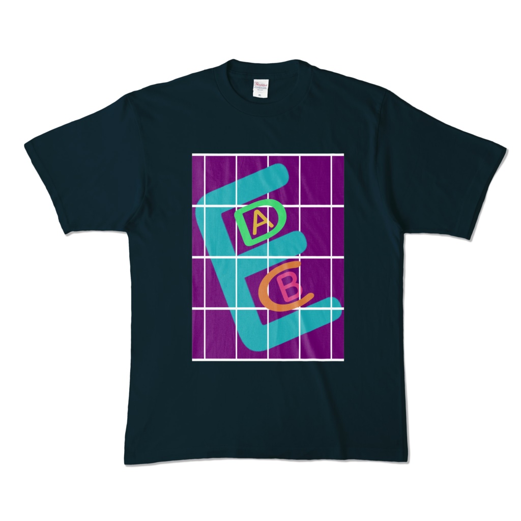 カラーTシャツ - XL - ネイビー~アルファベット