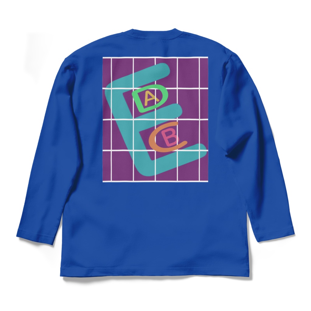 ロングスリーブTシャツ - L - ロイヤルブルー~アルファベット