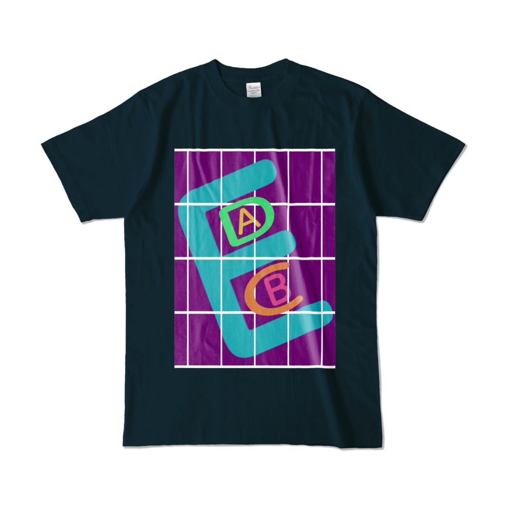 カラーTシャツ - L - ネイビー～アルファベット