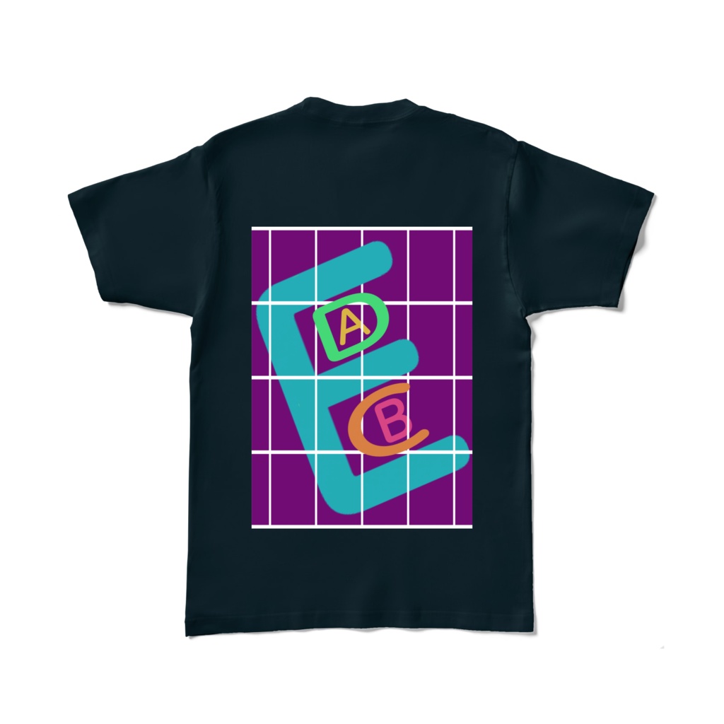 カラーTシャツ - L - ネイビー~アルファベット