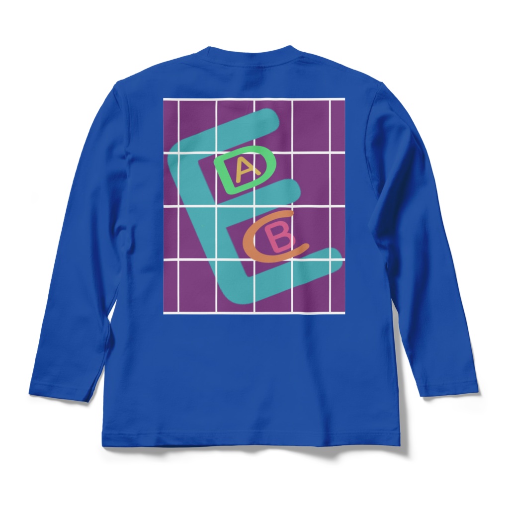 ロングスリーブTシャツ - M - ロイヤルブルー~アルファベット