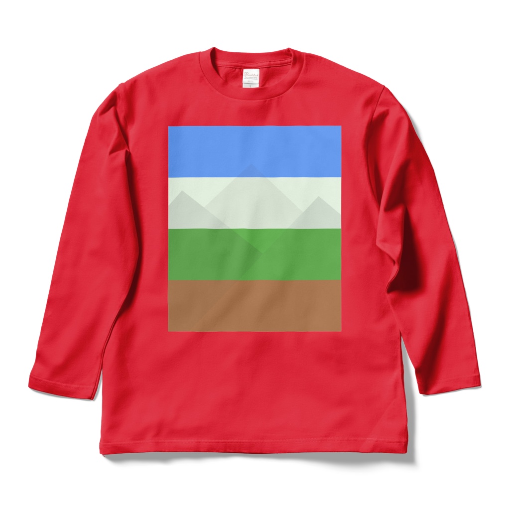 ロングスリーブTシャツ - L - レッド~山々の色