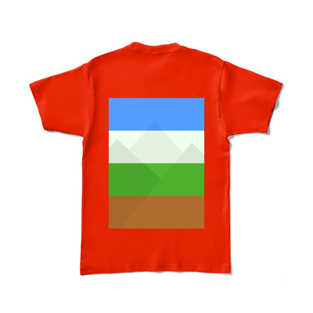 カラーTシャツ - L - レッド~山々の色
