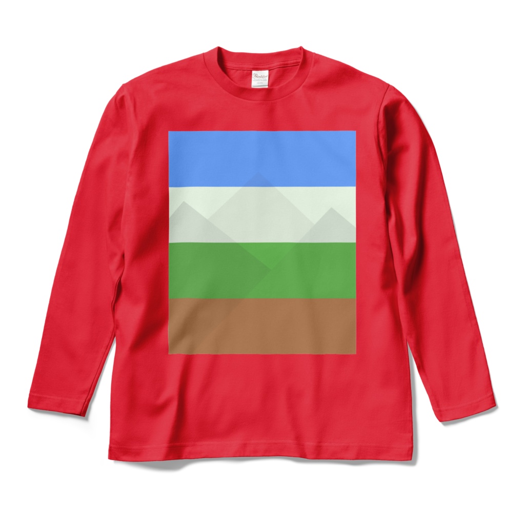 ロングスリーブTシャツ - M - レッド~山々の色
