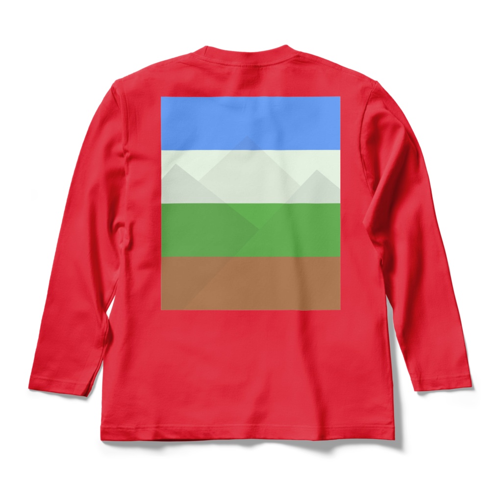 ロングスリーブTシャツ - M - レッド~山々の色