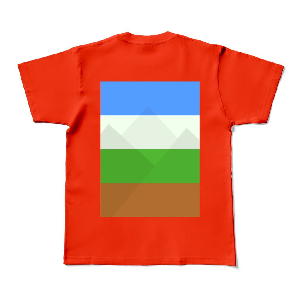 カラーTシャツ - M - レッド~山々の色
