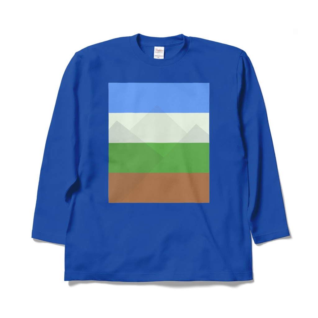 ロングスリーブTシャツ - XL - ロイヤルブルー～山々の色