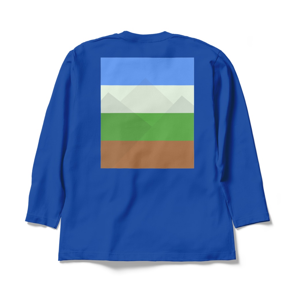 ロングスリーブTシャツ - XL - ロイヤルブルー~山々の色