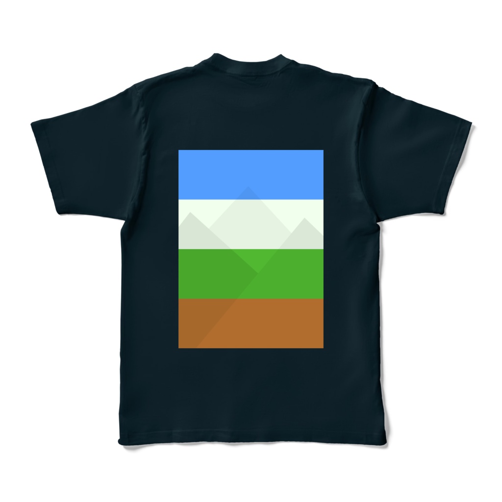 カラーTシャツ - XL - ネイビー~山々の色